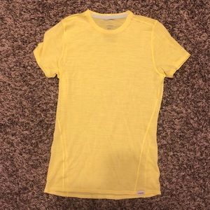 Size small Patagonia merino wool yellow T-shirt